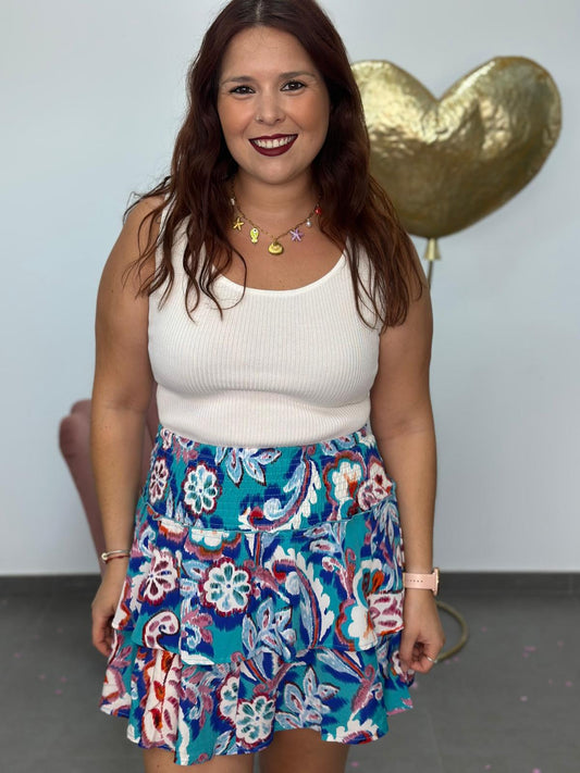 Falda Menorca turquesa