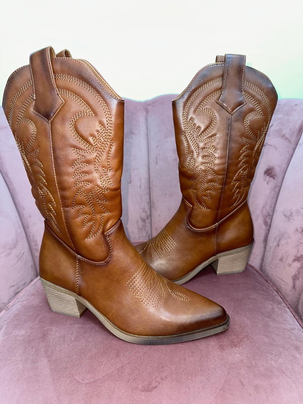 Botas Cowboy camel