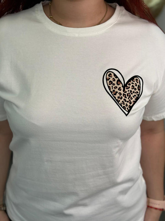Camiseta Corazón blanca