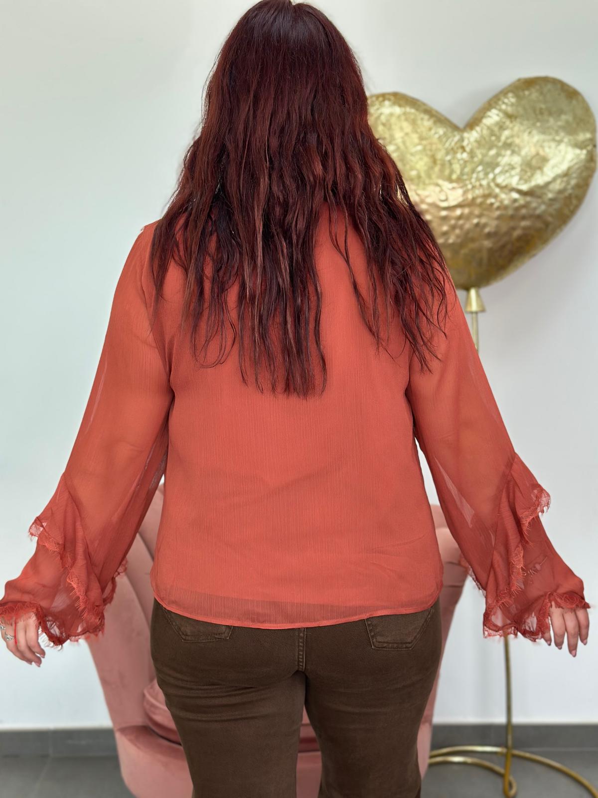 Blusa Odisea terracota