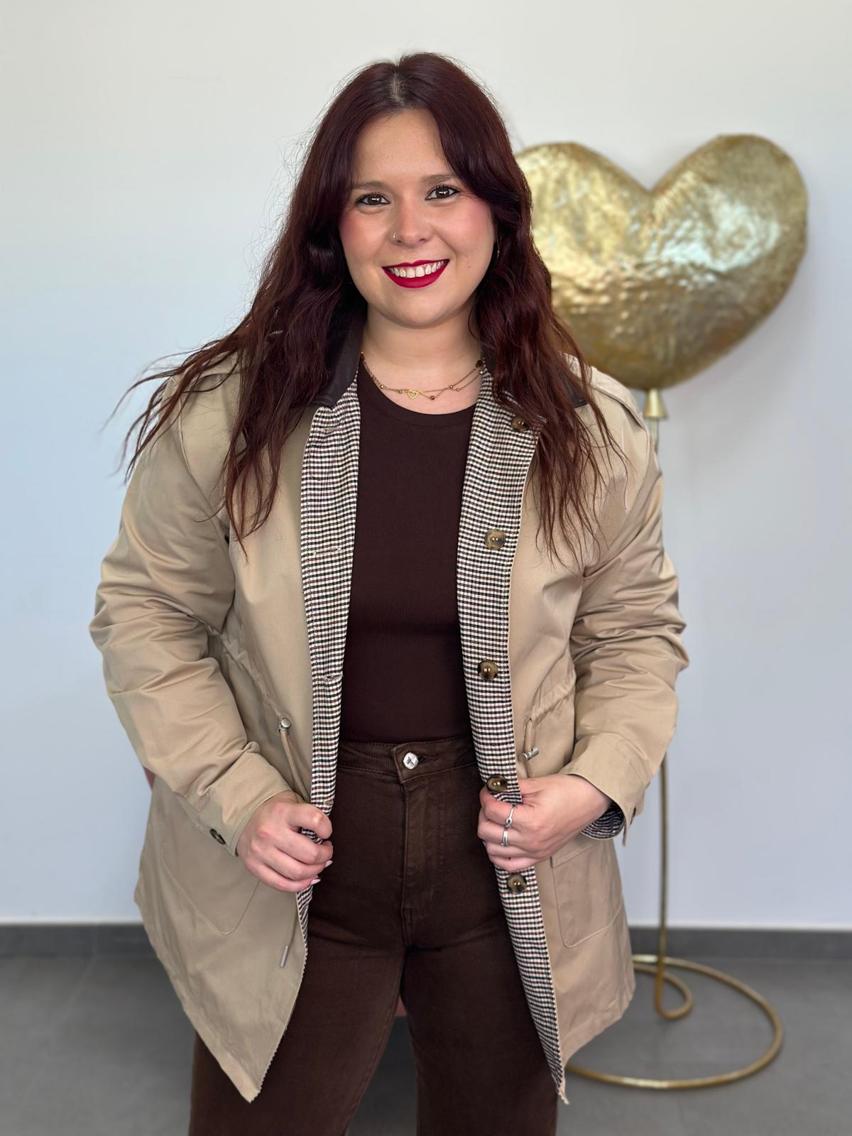 Chaqueta Reversible Londres beige