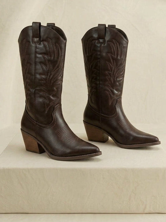 Botas cowboy marrón chocolate