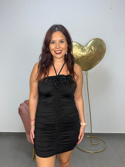 Vestido Flor negro