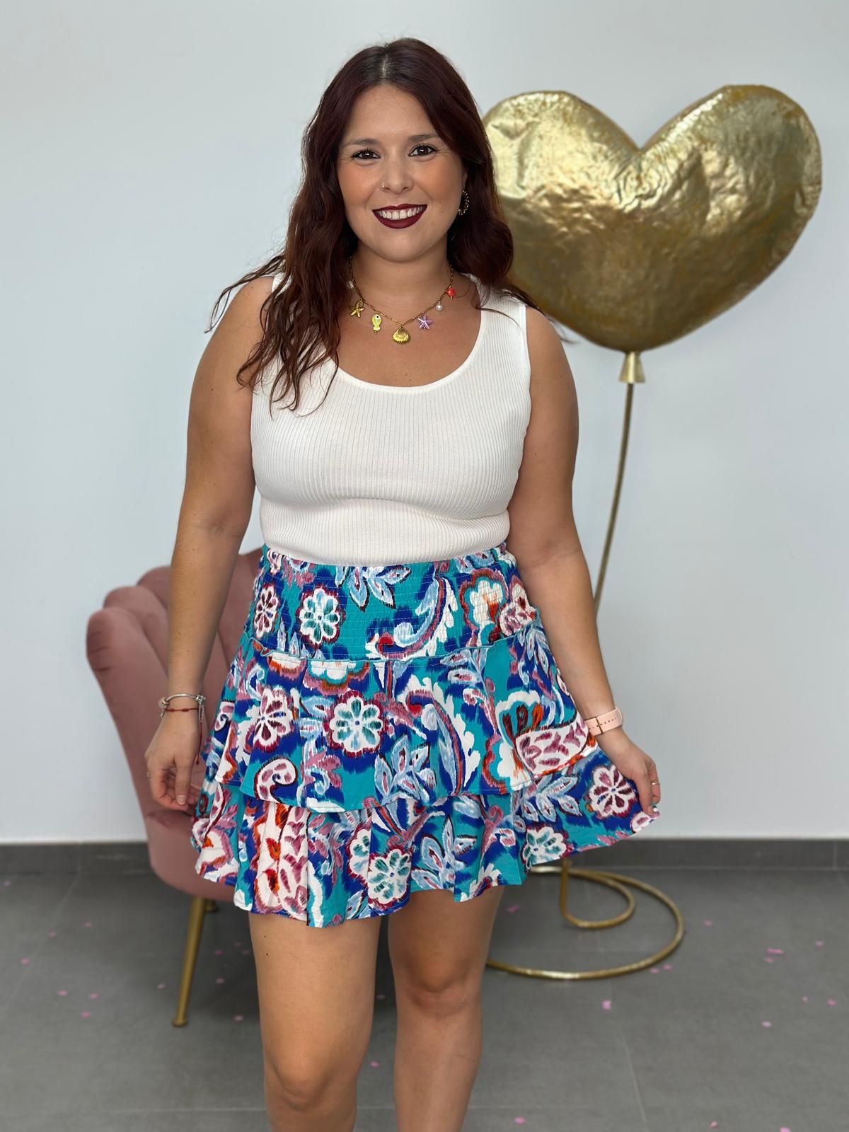 Falda Menorca turquesa
