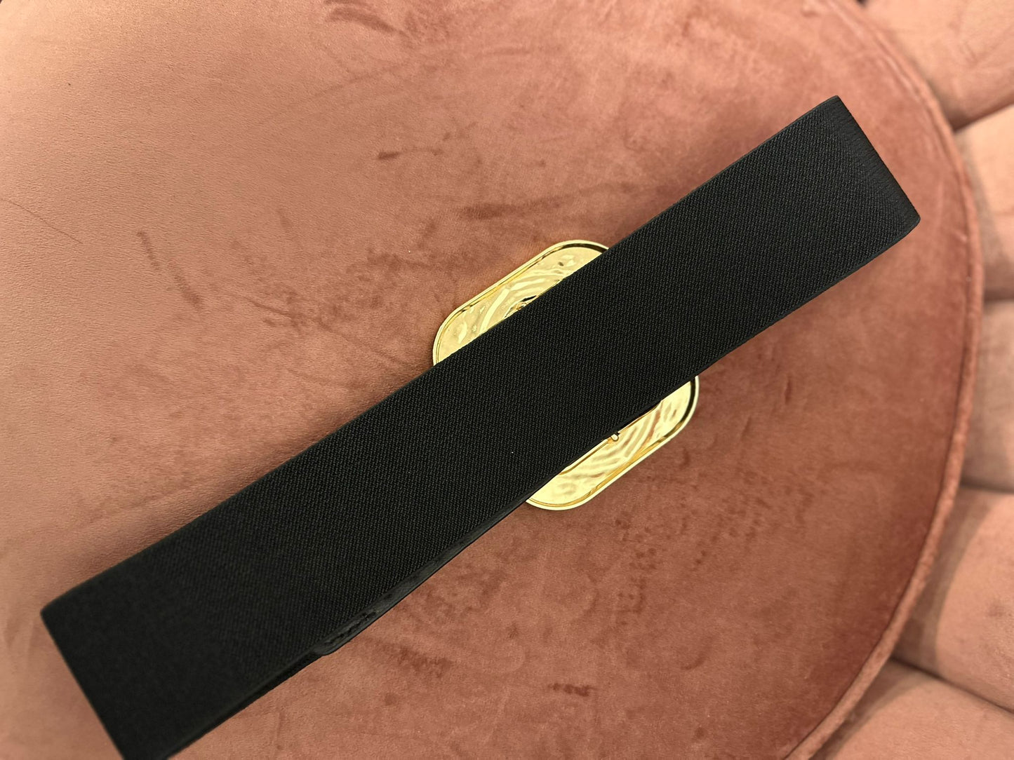 Cinturón Hebilla cuadrada tachuelas negro