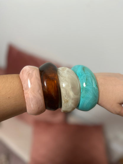 Pulsera rígida efecto mármol