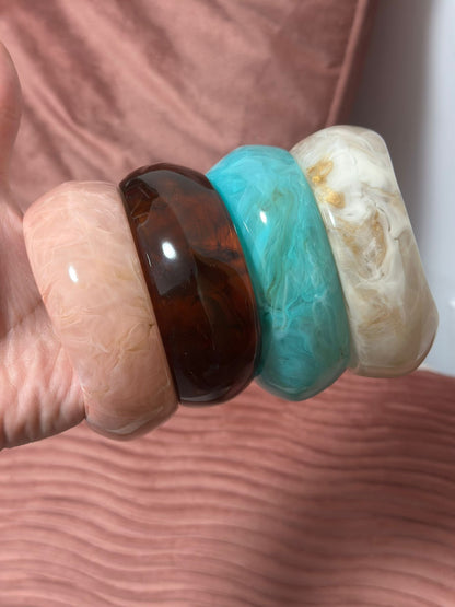 Pulsera rígida efecto mármol