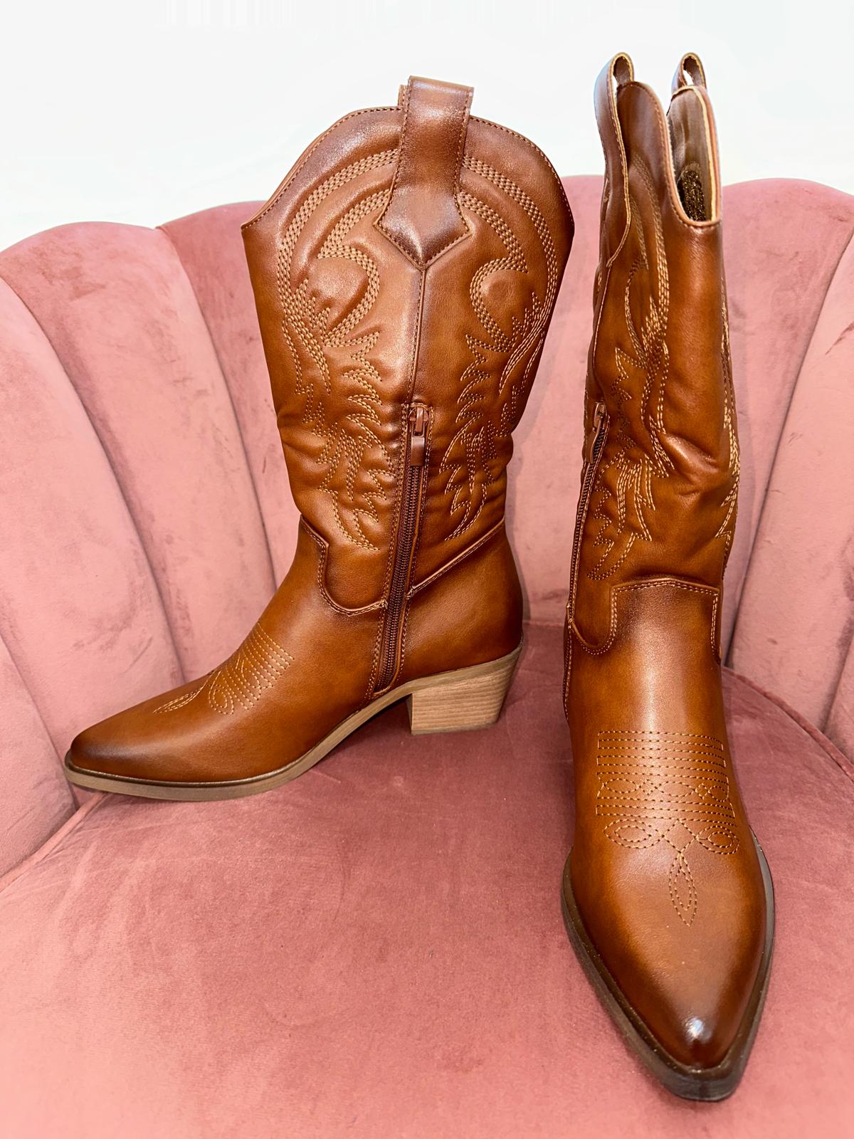 Botas Cowboy camel