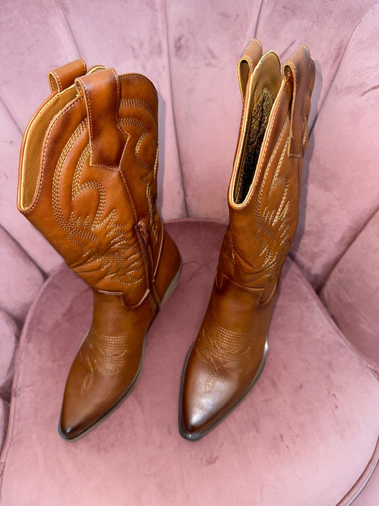 Botas Cowboy camel