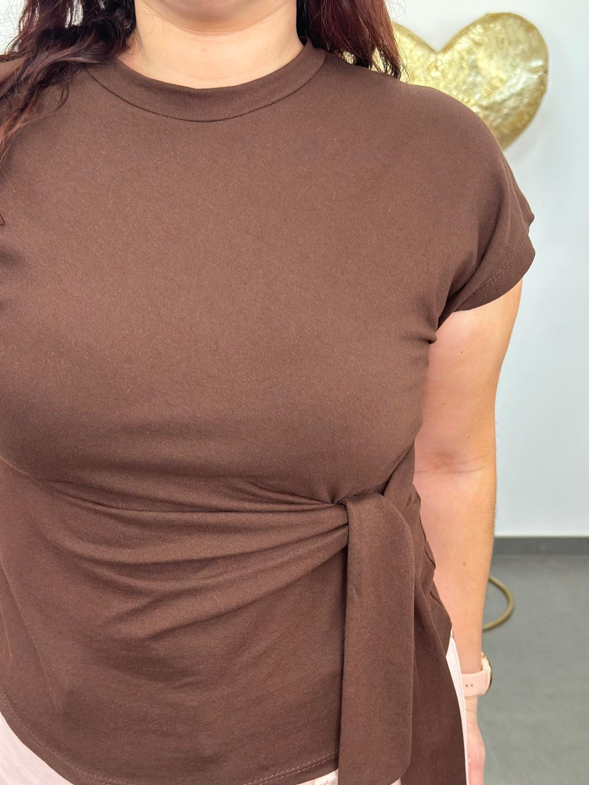 Camiseta Nudo marrón chocolate