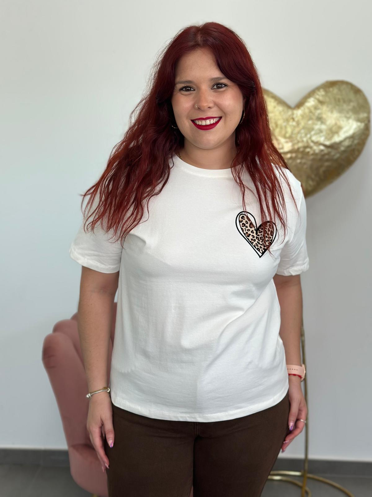 Camiseta Corazón blanca