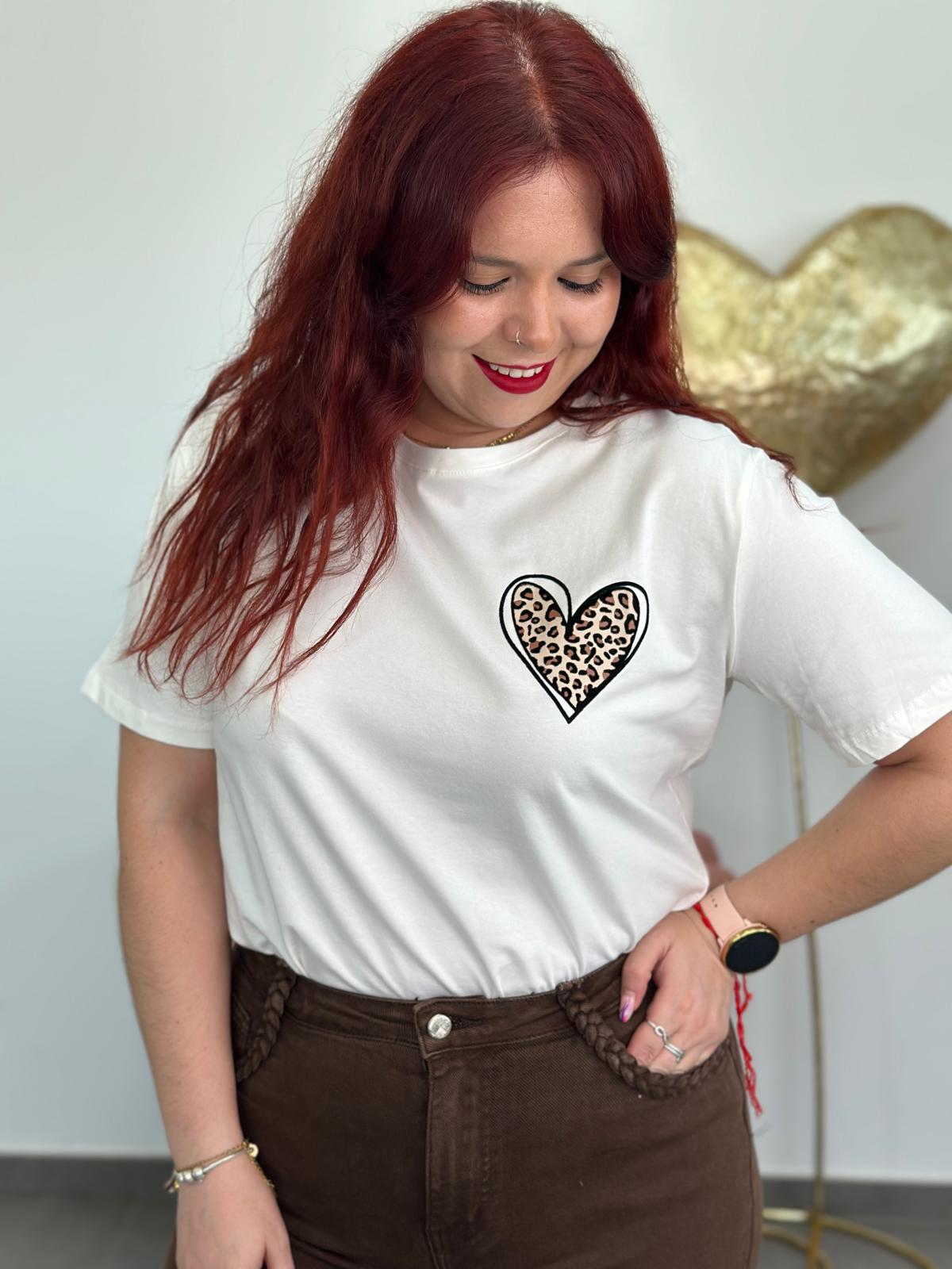 Camiseta Corazón blanca