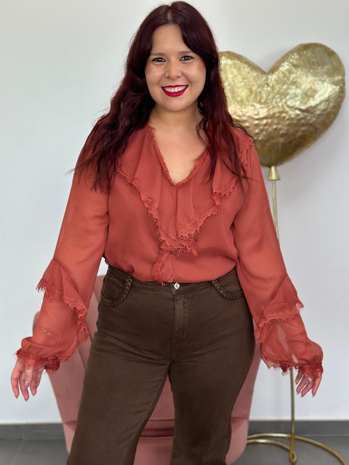 Blusa Odisea terracota