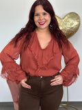 Blusa Odisea terracota