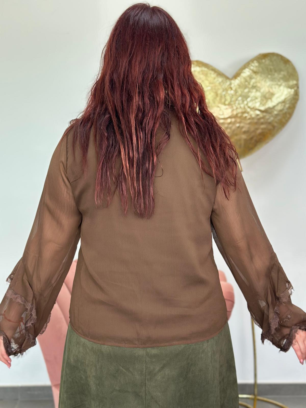 Blusa Odisea marrón chocolate