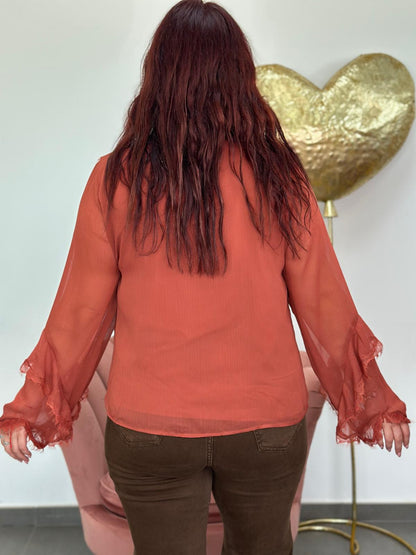 Blusa Odisea terracota