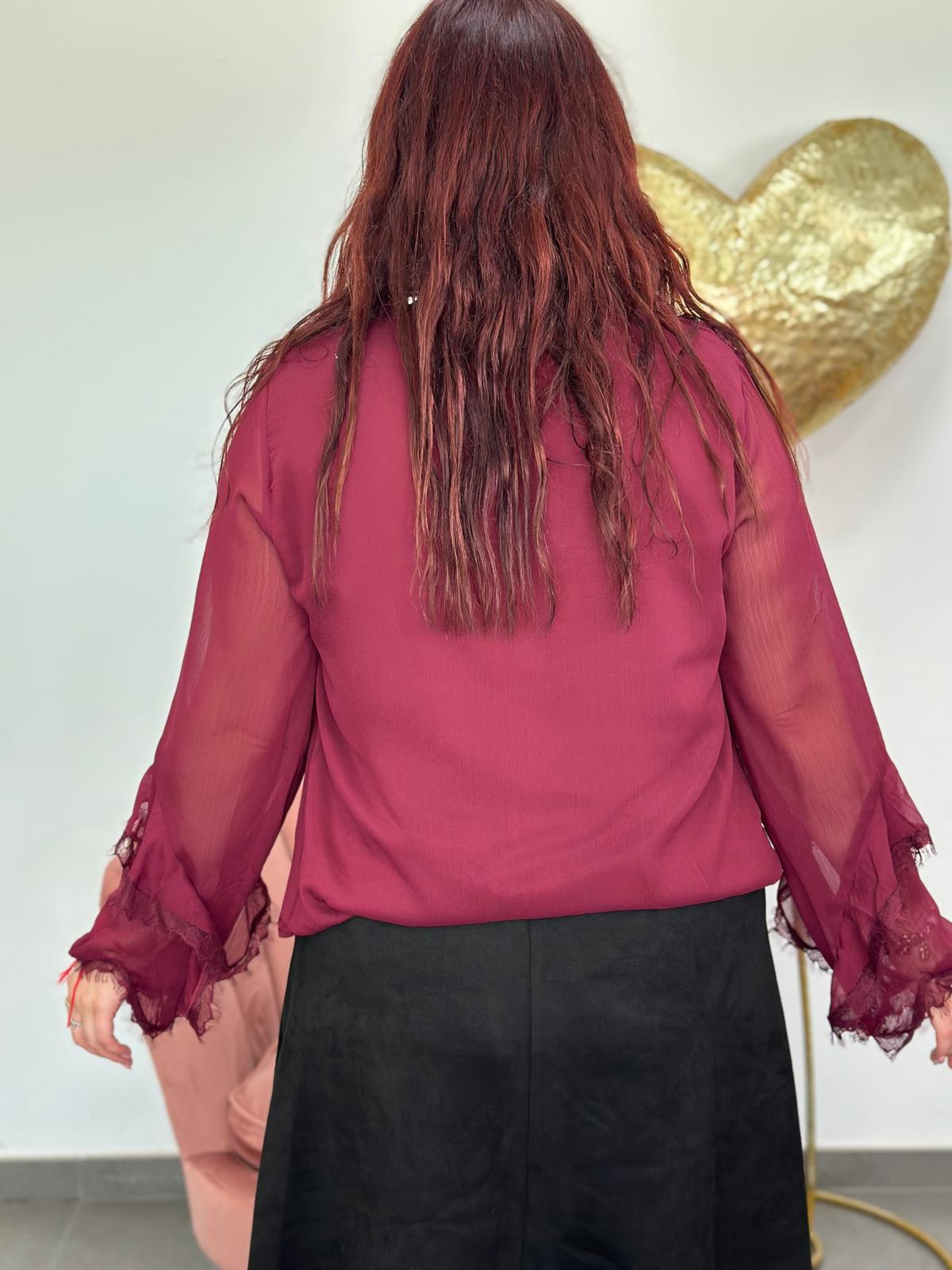 Blusa Odisea burdeos