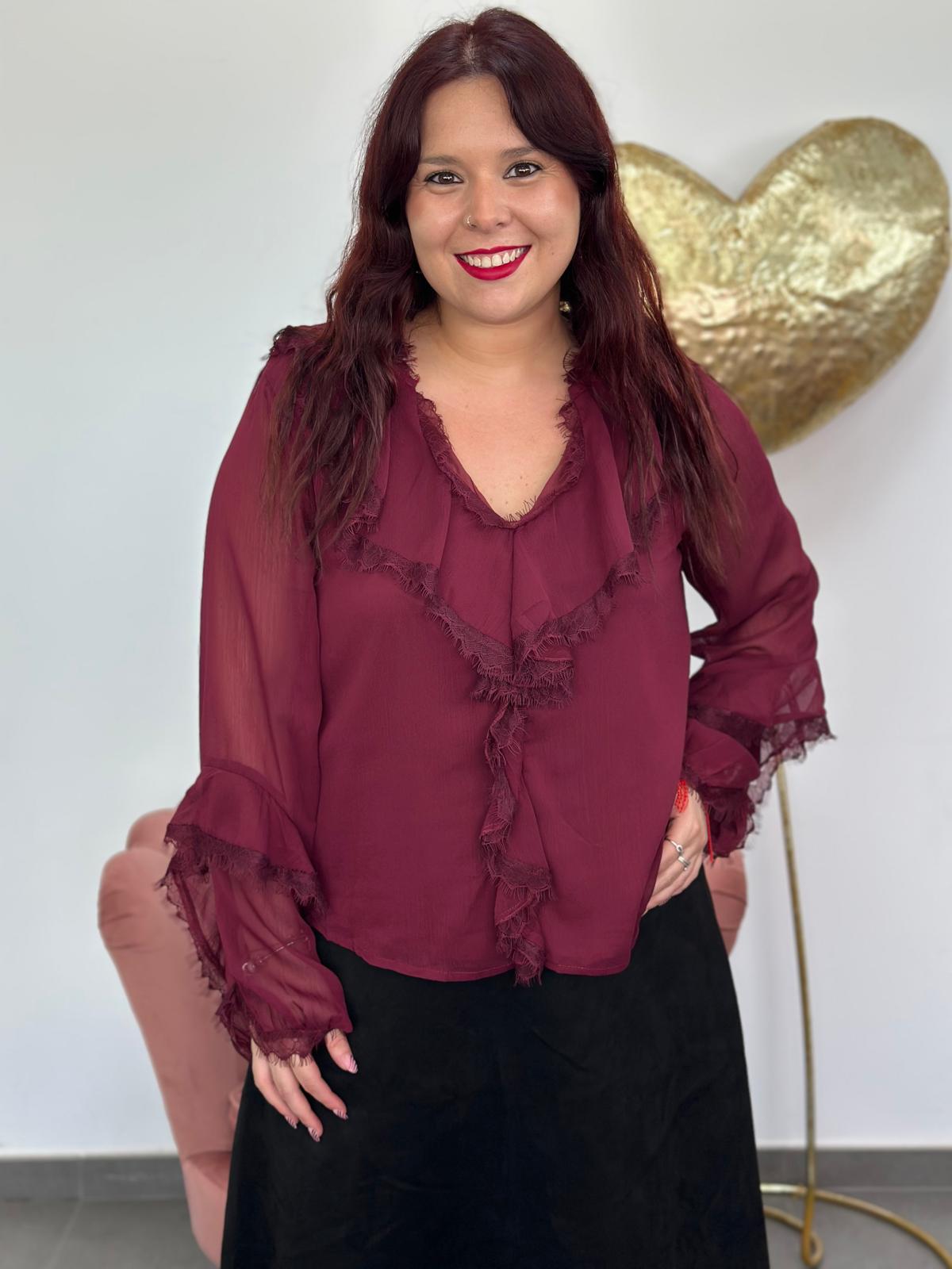 Blusa Odisea burdeos