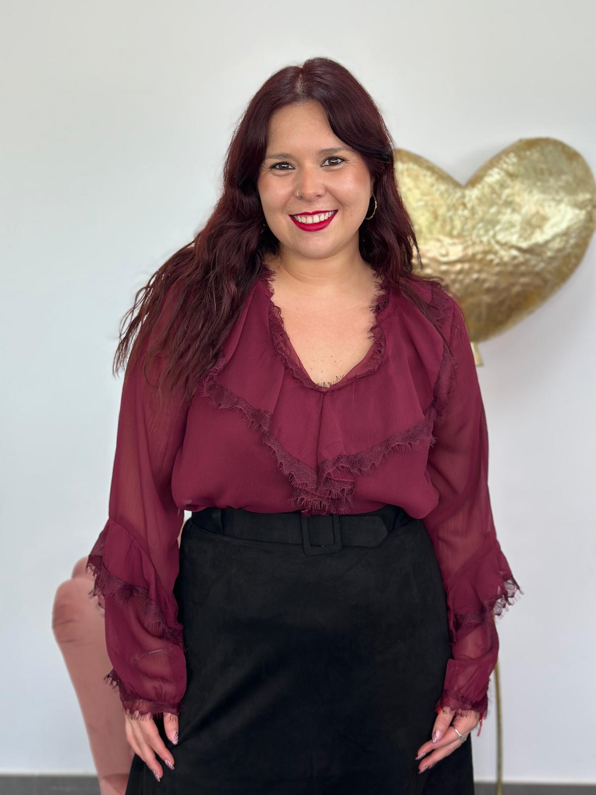 Blusa Odisea burdeos