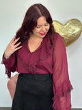 Blusa Odisea burdeos