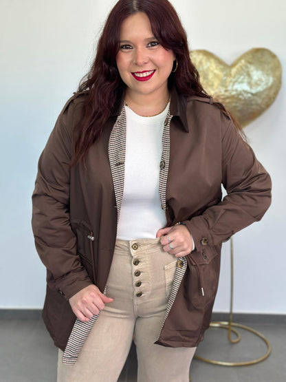 Chaqueta Reversible Londres marrón chocolate