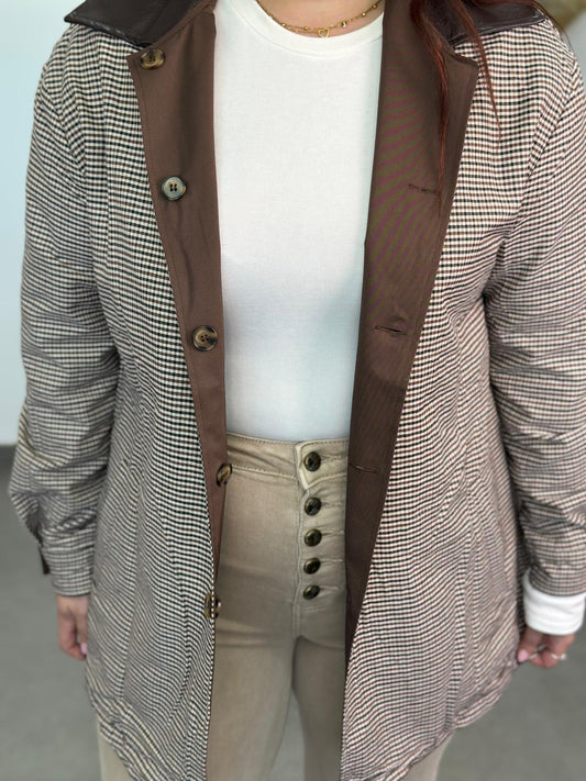 Chaqueta Reversible Londres marrón chocolate