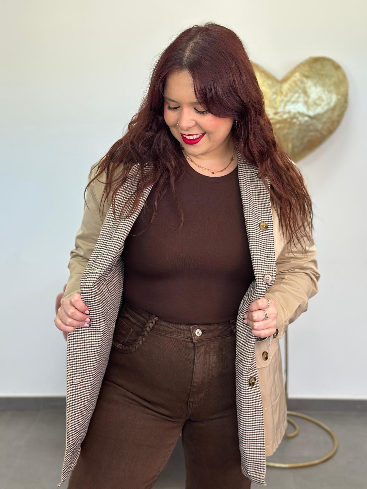 Chaqueta Reversible Londres beige