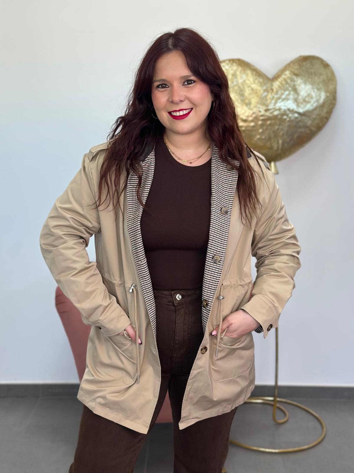 Chaqueta Reversible Londres beige