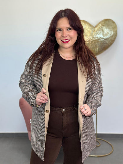 Chaqueta Reversible Londres beige