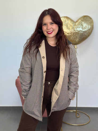 Chaqueta Reversible Londres beige