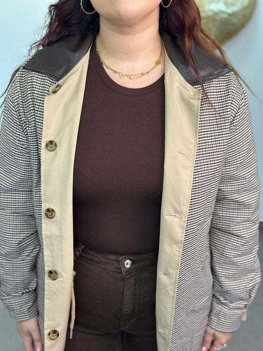 Chaqueta Reversible Londres beige