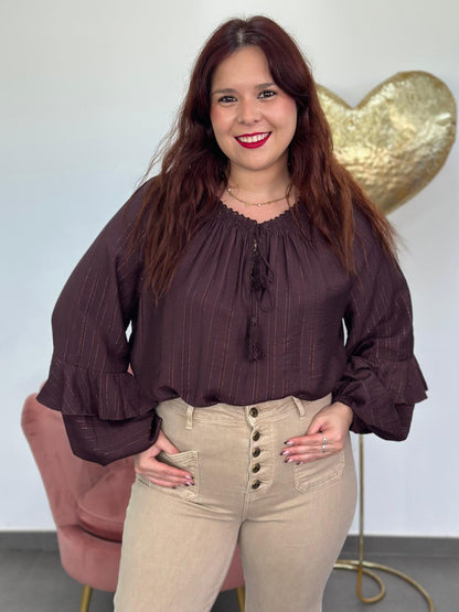 Blusa Gala berenjena