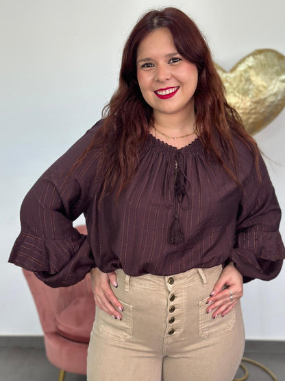 Blusa Gala berenjena