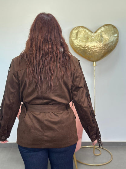 Chaqueta Flecos efecto antelina