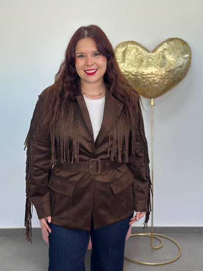 Chaqueta Flecos efecto antelina
