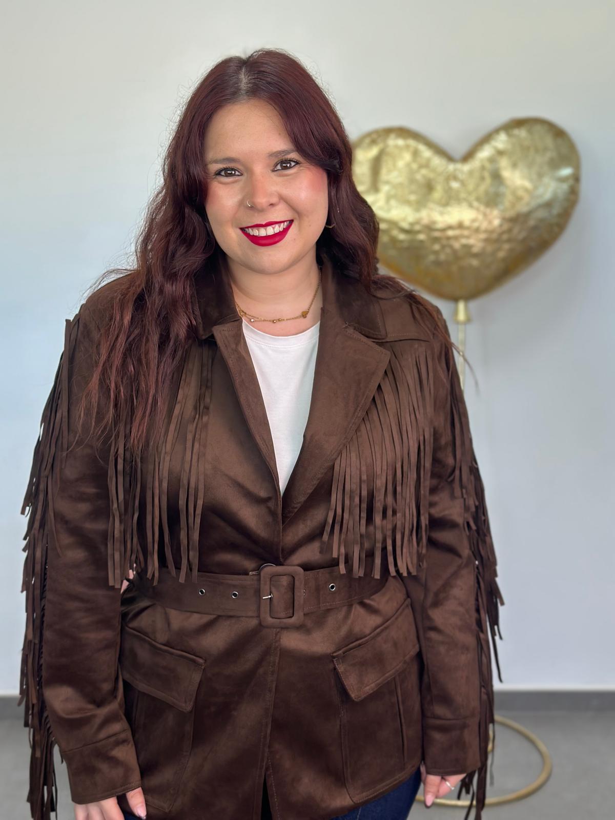 Chaqueta Flecos efecto antelina