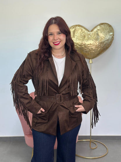 Chaqueta Flecos efecto antelina