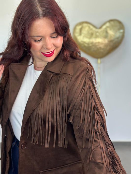 Chaqueta Flecos efecto antelina